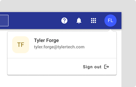 Profile card showing user avatar, name, email, and sign out option