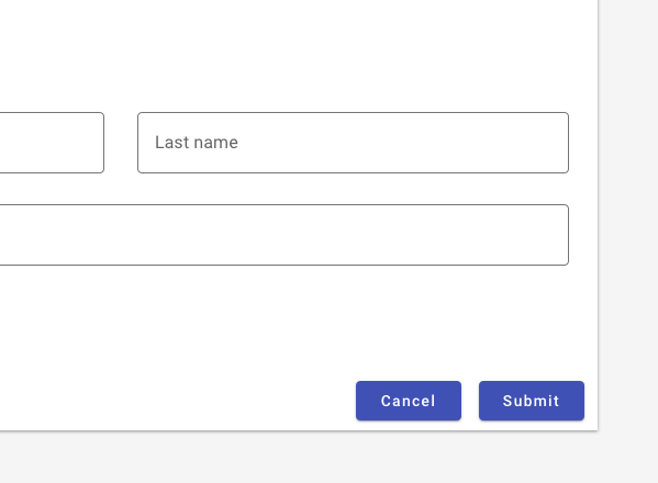 Image of two raised buttons at the bottom of a form.