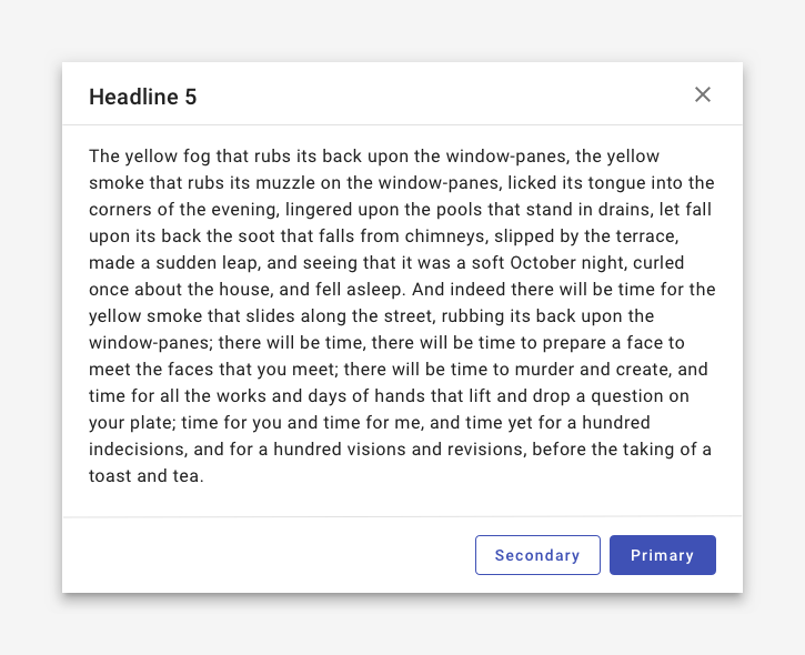 Image of a complex dialog with header and footer.
