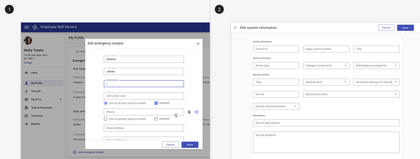  Image of a partial and full screen dialog