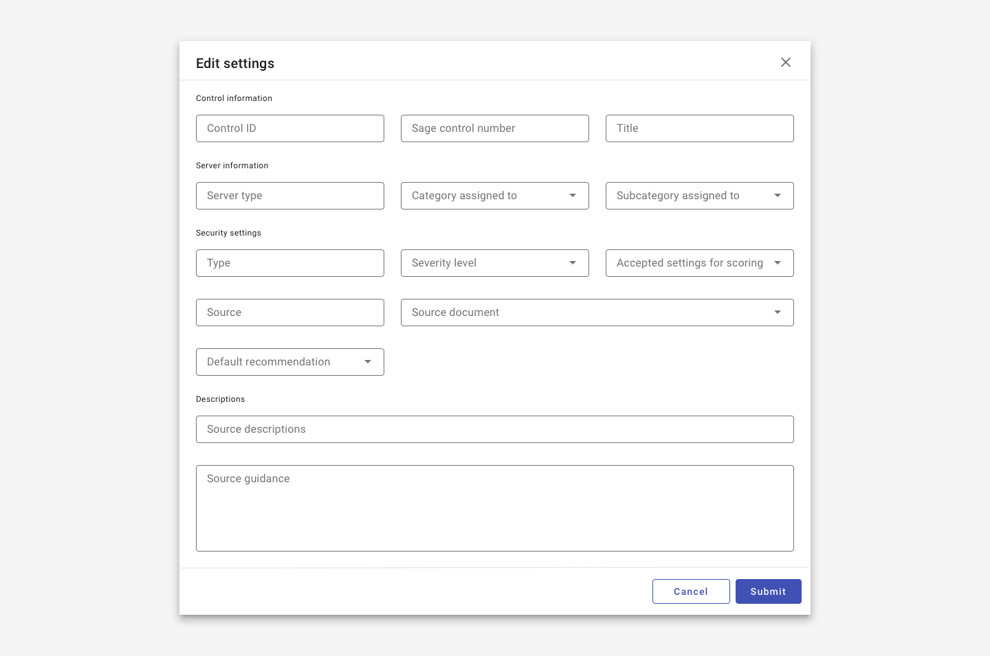 Image of a complex dialog with header and footer.