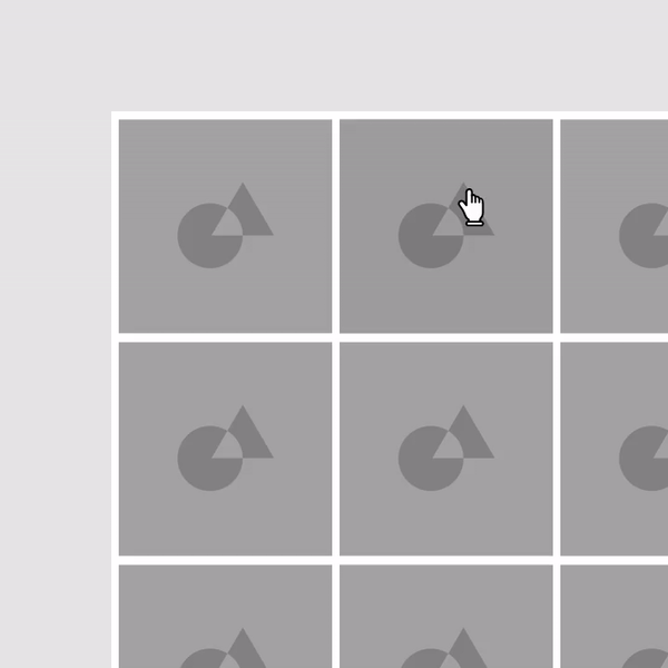Drag and drop interaction in a grid.