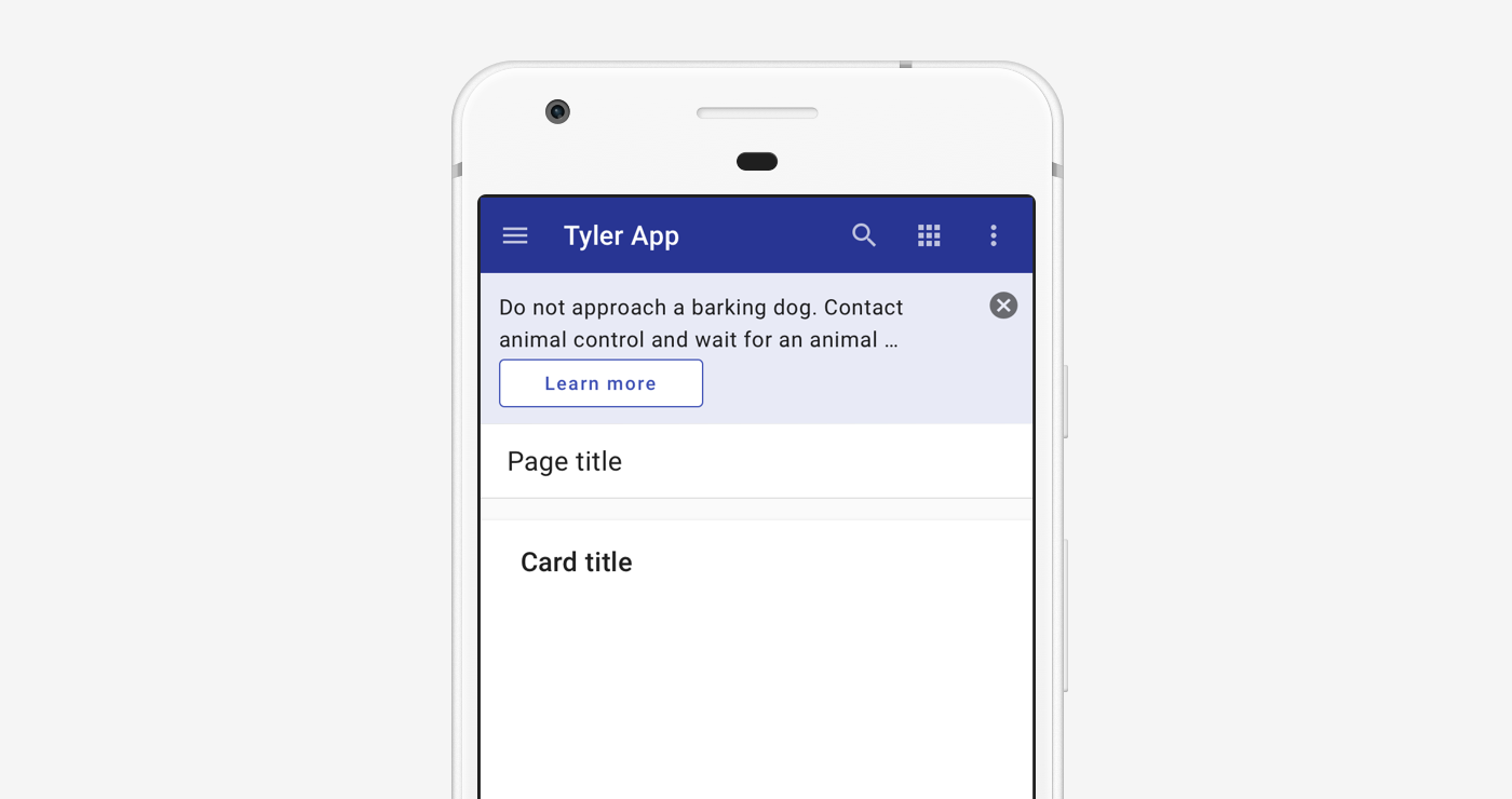  The mobile banner resizes to display on mobile. 