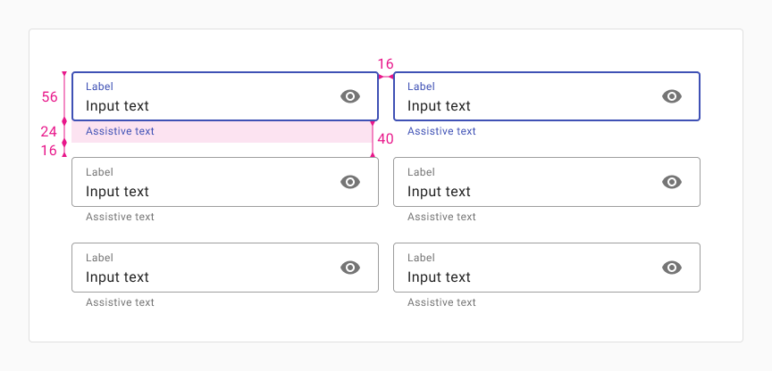 Spec for landscape mobile spacing.