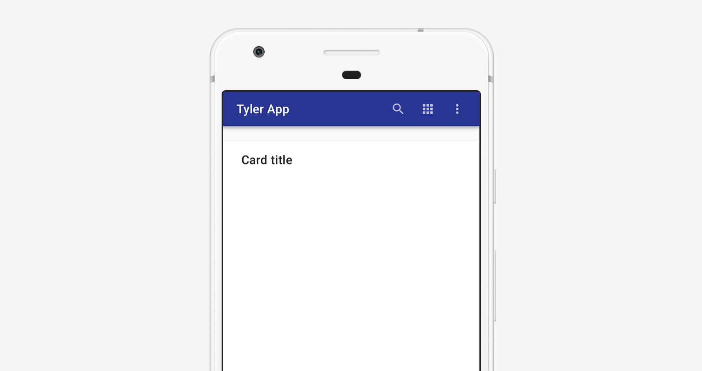 Mobile layout with no navigation.