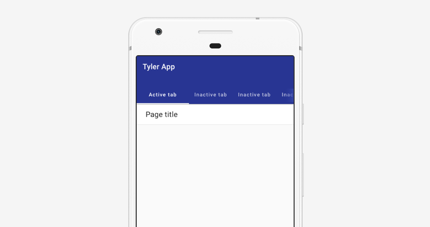 Mobile layout with top tabs.