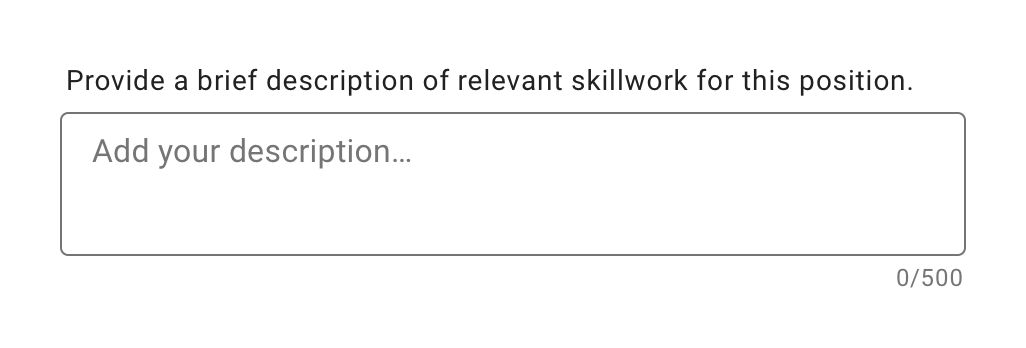 Text field with a line of questionnaire text above.