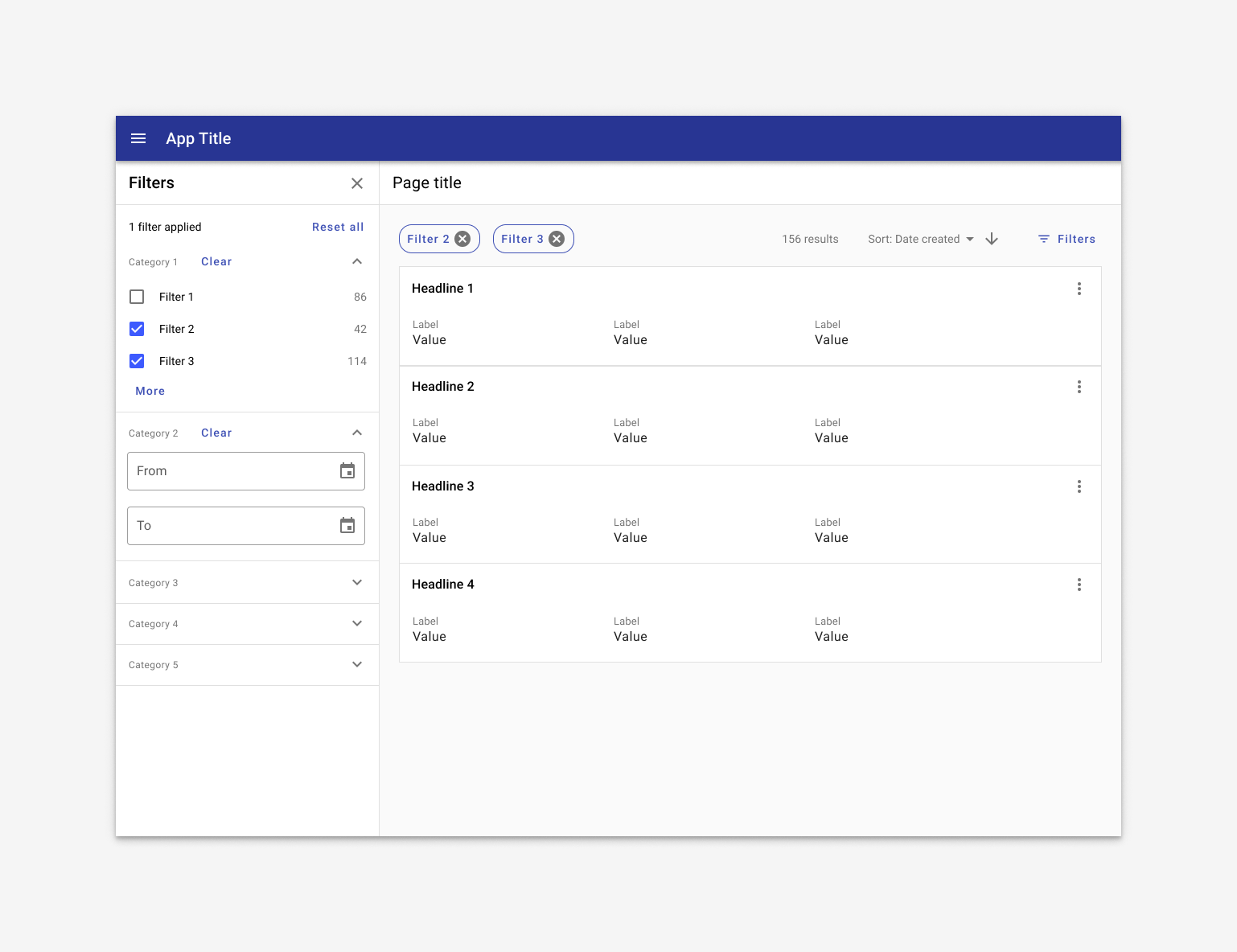 Image of sidesheet with &quot;Apply filters&quot; button.