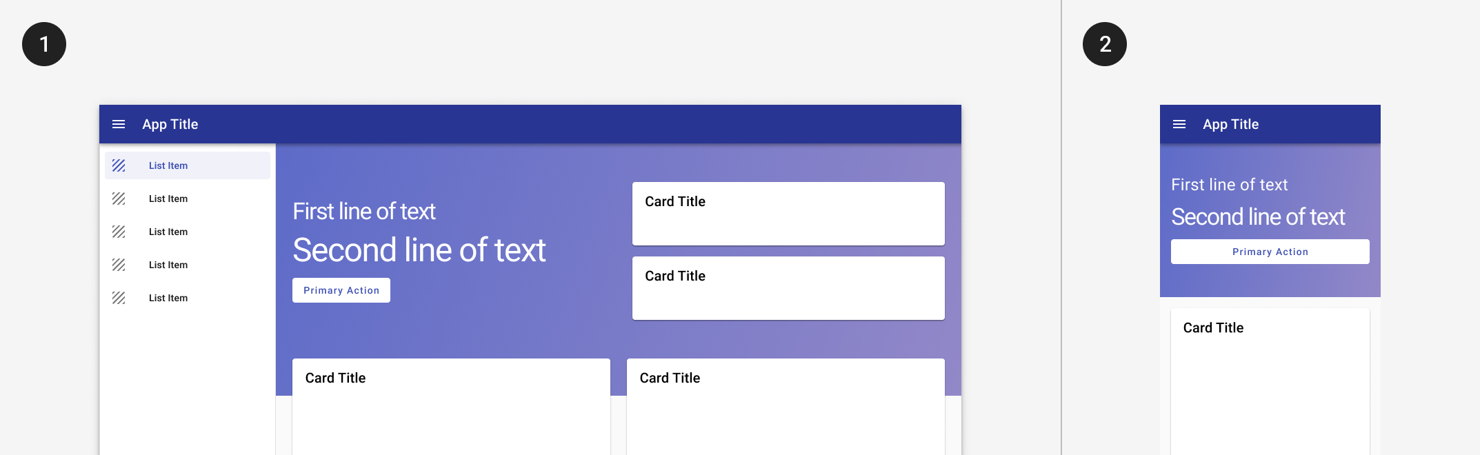 Landing page on desktop and mobile.