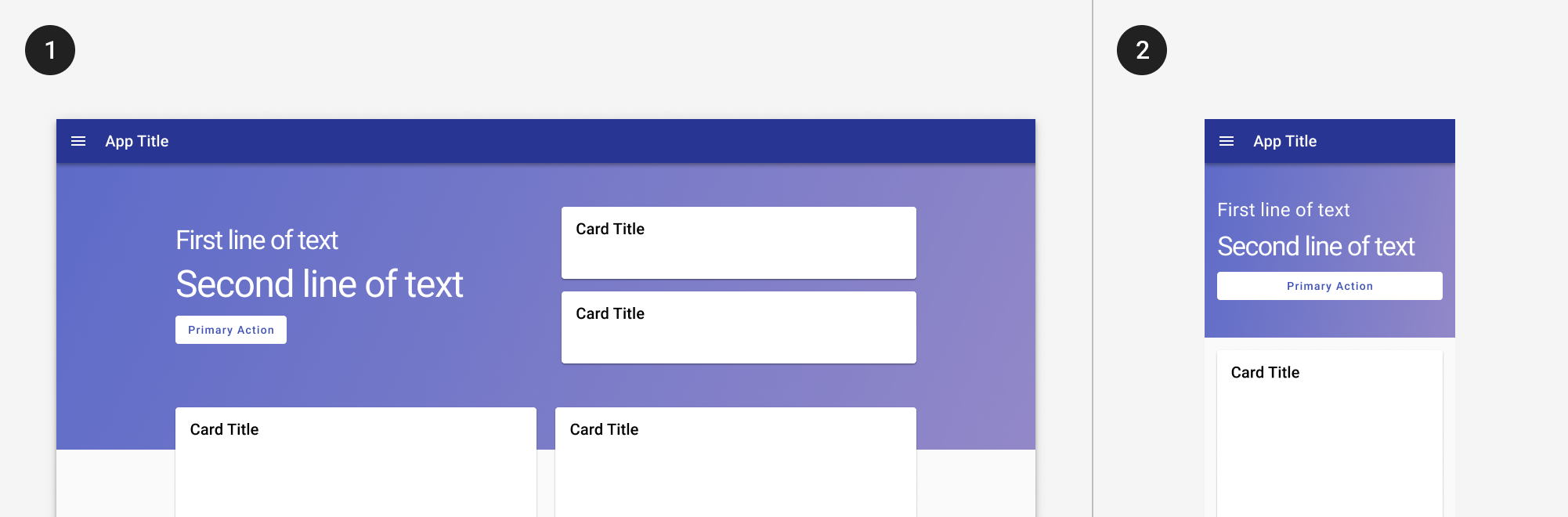 Landing page on desktop and mobile.
