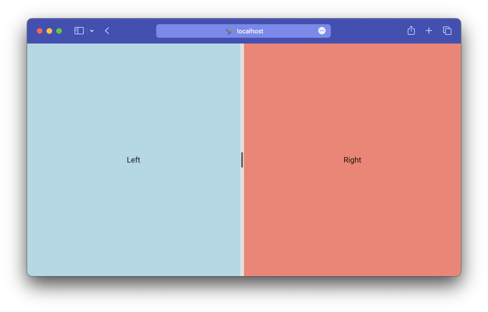 Split view with custom icon example
